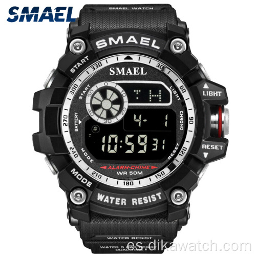 SMAEL Relojes digitales militares Reloj impermeable con alarma para hombres